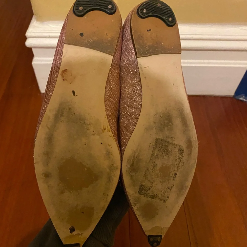 J.crew Shimmer Animal Print Pointed Toe Flat
